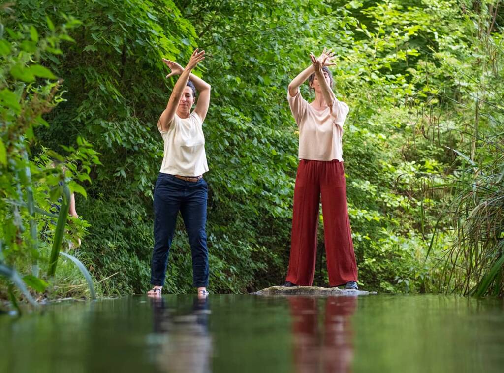 Séance de Qi-Gong en extérieur - L'inspire et le geste - École de Qi Gong à Valence dans la Drôme
